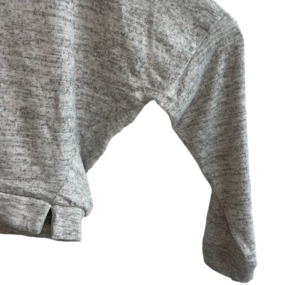 New Over The Limit Apparel Heather Gray Cropped Hooded Lightweight Sweatshirt - Picture 8 of 10